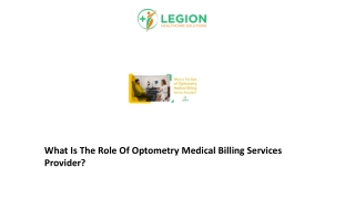 What Is The Role Of Optometry Medical Billing Services Provider