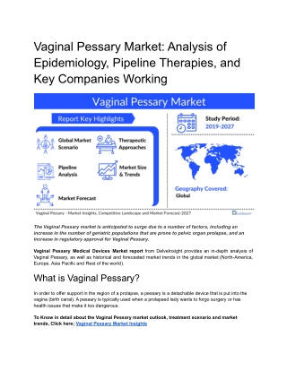 Vaginal Pessary Market - Promotion