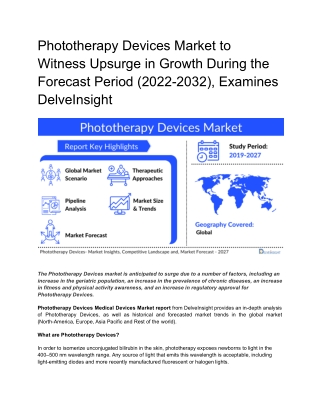 Phototherapy Devices Market - Promotion