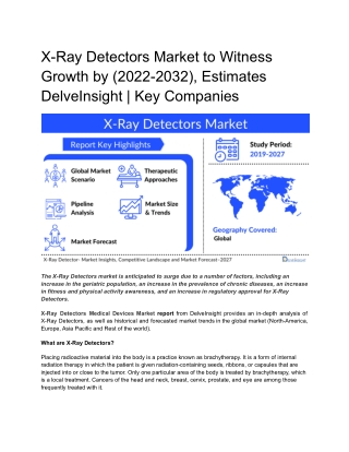 X-Ray Detectors Market - Promotion