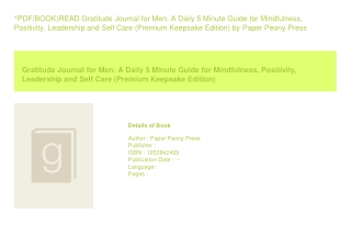 ^PDF/BOOK)READ Gratitude Journal for Men A Daily 5 Minute Guide for Mindfuln