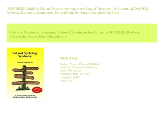 ^PDF/KINDLE)READ Gut and Psychology Syndrome Natural Treatment for Autism  A