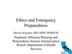 Ethics and Emergency Preparedness
