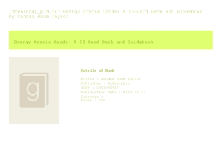 [download]_p.d.f)^ Energy Oracle Cards A 53-Card Deck and Guidebook  by Sand