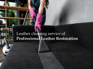 Leather cleaning service of  Professional Leather Restoration