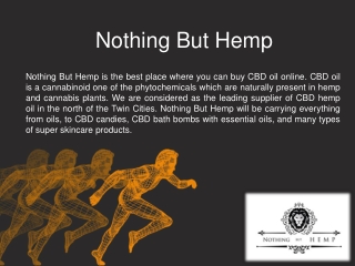 Best CBD Massage Oil Online - Nothingbuthemp