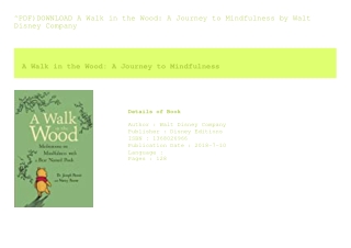 ^PDF)DOWNLOAD A Walk in the Wood A Journey to Mindfulness  by Walt Disney Co