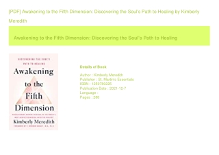 [PDF] Awakening to the Fifth Dimension Discovering the Soul's Path to Healin
