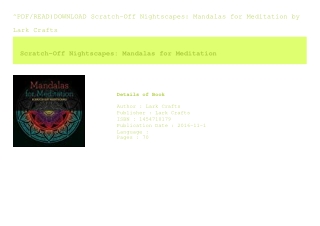 ^PDF/READ)DOWNLOAD Scratch-Off Nightscapes Mandalas for Meditation  by Lark