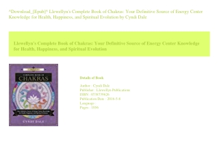 ^Download_[Epub]^ Llewellyn's Complete Book of Chakras Your Definitive Sourc