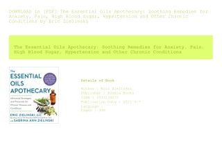 DOWNLOAD in [PDF] The Essential Oils Apothecary Soothing Remedies for Anxiet