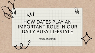 HOW DATES PLAY AN IMPORTANT ROLE in daily life