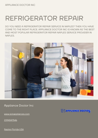 Refrigerator Repair Service | Appliance Doctor Inc