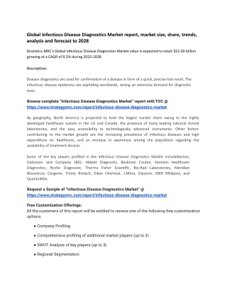 Infectious Disease Diagnostics Market