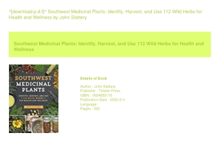 ^[download p.d.f]^ Southwest Medicinal Plants Identify  Harvest  and Use 112