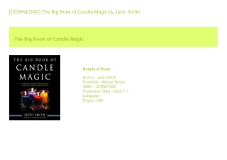 [DOWNLOAD] The Big Book of Candle Magic  by Jacki Smith