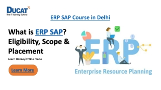 What is ERP SAP? Eligibility, Scope & Placement
