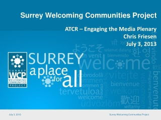 Surrey Welcoming Communities Project