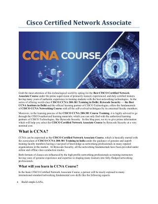 Cisco Certified Network Associate