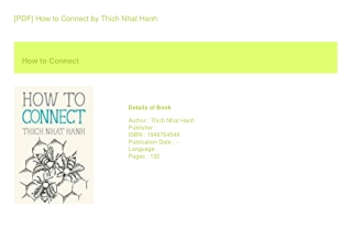 [PDF] How to Connect  by Thich Nhat Hanh