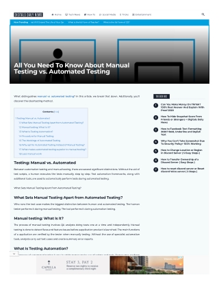All You Need To Know About Manual Testing vs. Automated Testing