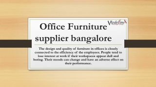 Office Furniture supplier bangalore