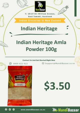 Indian Heritage Amla Powder 100g - Mandi Bazaar