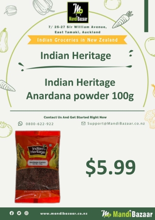 Indian Heritage Anardana powder 100g - Mandi Bazaar