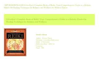 *EPUB)DOWNLOAD Llewellyn's Complete Book of Reiki Your Comprehensive Guide t