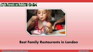 Best Family Restaurants in London