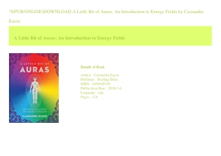 ^EPUB/ONLINE)DOWNLOAD A Little Bit of Auras An Introduction to Energy Fields