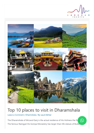 Top 10 places to visit in Dharamshala