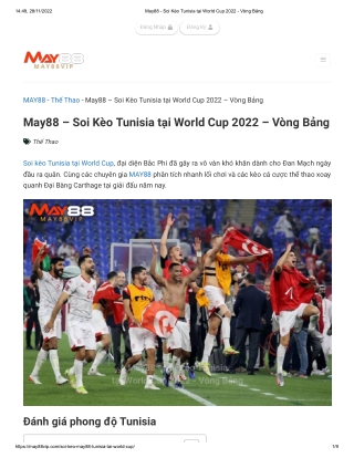 May88 - Soi Kèo Tunisia tại World Cup 2022 - Vòng Bảng