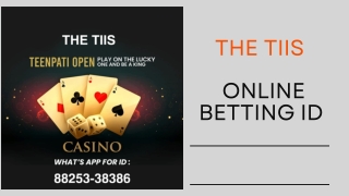 Online Betting Id Provider In India | The TIIS