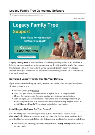 Legacy Family Tree Genealogy Software