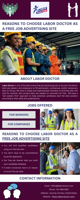 Reasons to Choose Labor Doctor as a Free Job Advertising Site