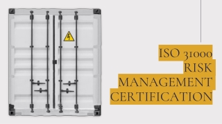 ISO 31000 Risk Management Certification