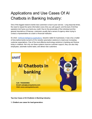 Chatbots in Banking industry - Google Docs
