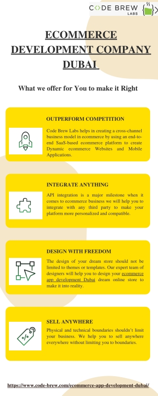 Launch your Ecommerce App Development Dubai Business | Code Brew Labs