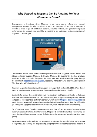 Why Upgrading Magento Can Be Amazing For Your eCommerce Store