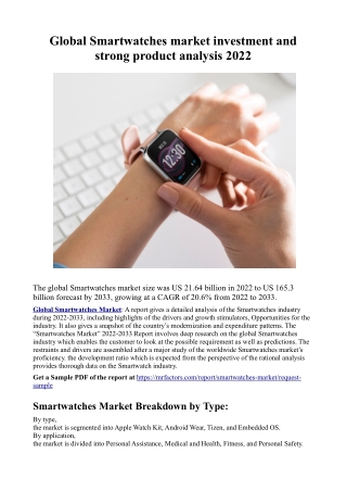 Smartwatches market