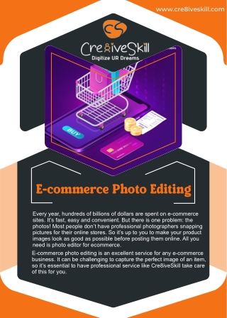 E-commerce Product Photo Editing Services | Cre8iveSkill