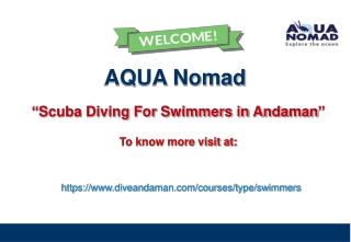 Scuba Diving For Swimmers in Andaman