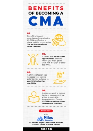 Benifits of becoming a CMA