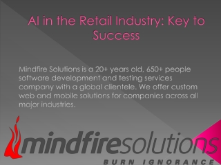 AI in the Retail Industry: Key to Success