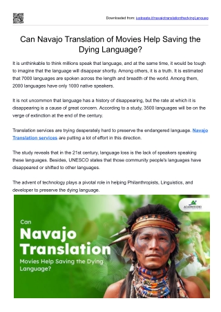 Navajo Translation