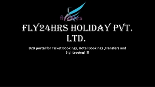 Fly24hrs Holiday b2b portal for flight booking