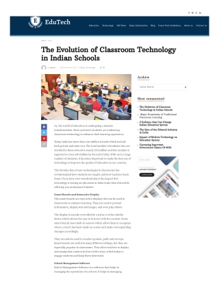 The Evolution of Classroom Technology in Indian Schools