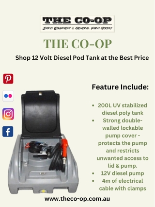 Shop 12 Volt Diesel Pod Tank at the Best Price - THE CO-OP