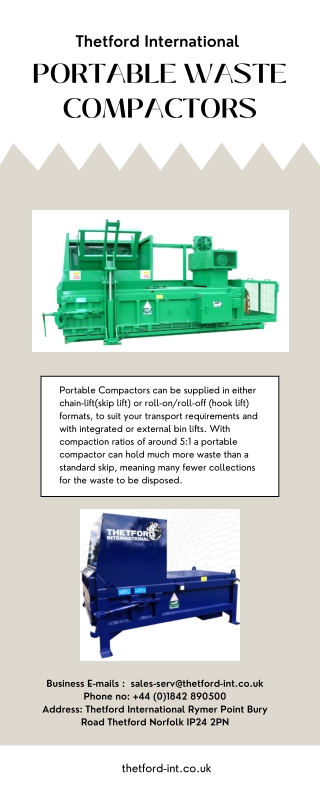 Waste Portable Compactors